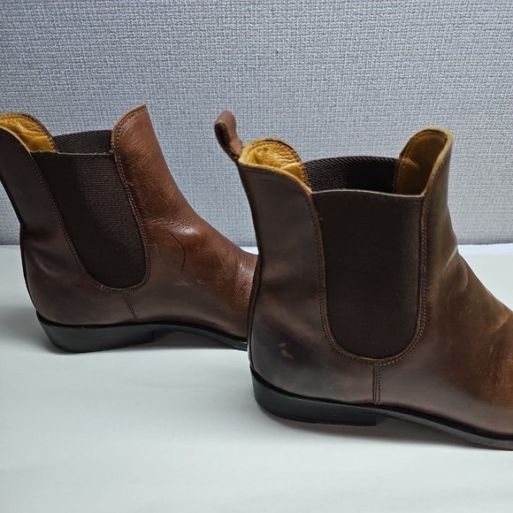 COLE HAAN Brown Leather Chelsea Charro Ankle Boot Pull-on 6B #4126 - Picture 3 of 7